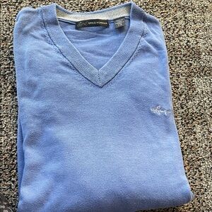 Greg Norman Collection Men's Sky Blue V-Neck Sweater large
